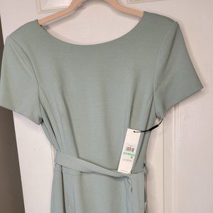 Calvin Klein Ruffled Tulip-Hem Crepe Dress